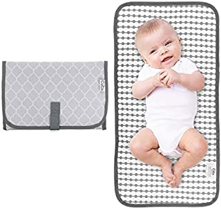 Baby Portable Changing Pad, Diaper Bag,Travel Mat Station, Grey Compact