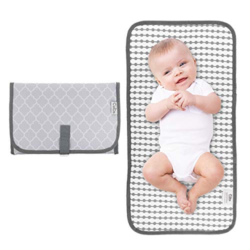 Baby Portable Changing Pad, Diaper Bag,Travel Mat Station, Grey Compact