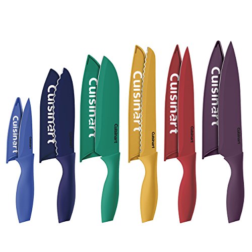 Cuisinart C55-12PCKSAM 12 Piece Color Knife Set with Blade Guards (6 knives and 6 knife covers), Jewel - Amazon Exclusive