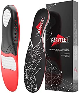 Plantar Fasciitis Arch Support Insoles for Men and Women Shoe Inserts - Orthotic Inserts - Flat Feet Foot - Running Athletic Gel Shoe Insoles - Orthotic Insoles for Arch Pain High Arch - Boot Insoles