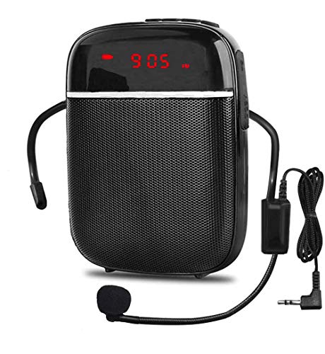 Portable Bluetooth Voice Amplifier, Voice Amplifier for Teachers Lightweight Personal Microphone with Speaker Wired Headset, Apply to Classroom, Elderly, Coaches, Training, Presentation, Tour Guide