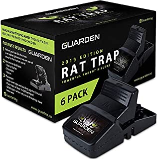 Rat Traps that Work (6 Pack) - Easy to Bait and Set, Reusable Best Rat Traps that Work Indoors and Out, Large Mouse Traps for Rats, Chipmunks, Vole Traps, Rodent Traps for Attic, Snap Traps Rats Trap