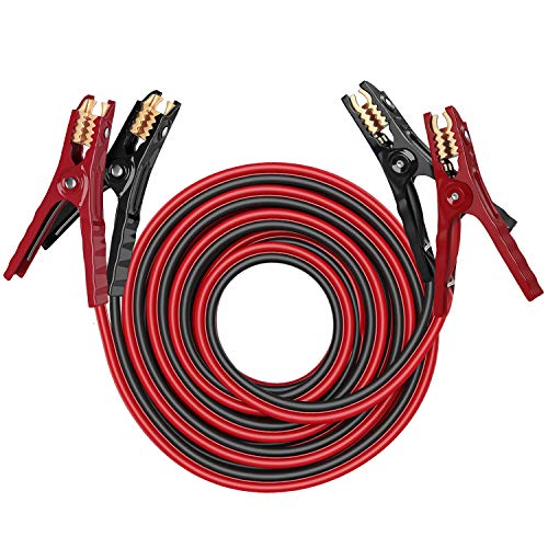 THIKPO Heavy Duty Jumper Cables, 4AWG x 20Ft Battery Cables with UL-Listed Clamps, 12V Booster Cables for Car, SUV and Trucks with up to 5-Liter Gasoline and 3-Liter Diesel Engines