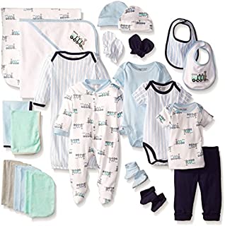 Luvable Friends baby boys Gift Cube Layette Set, Train, 0-6 Months US