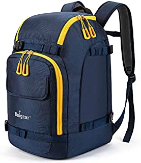 Unigear Ski Boot Bag, 50L Ski Boot Travel Backpack for Ski Helmet, Goggles, Gloves, Skis, Snowboard & Accessories (Blue)