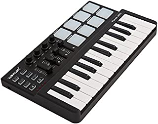 ammoon Worlde Panda mini Portable Mini 25-Key USB Keyboard and Drum Pad MIDI Controller