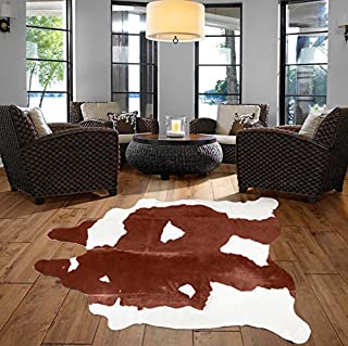 A-STAR(TM) Western Brown & White Cowhide Rug - Best Cow Hides Area Rug (5 x 7)