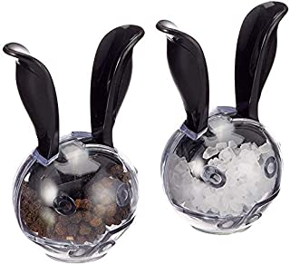 Set of 2, Rabbit Salt & Pepper Grinder, ABS Plastic, Ceramic Core Salt & Pepper Shakers, Multi-Functional Household Salt Grinders and Pepper Mill Shaker Set for BBQ, Kitchen, Cooking