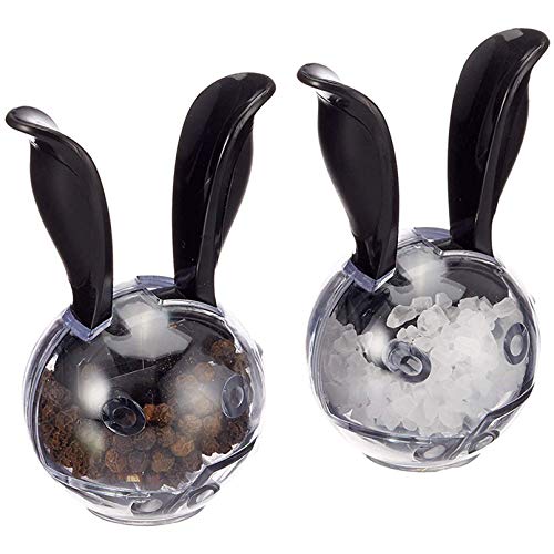 Set of 2, Rabbit Salt & Pepper Grinder, ABS Plastic, Ceramic Core Salt & Pepper Shakers, Multi-Functional Household Salt Grinders and Pepper Mill Shaker Set for BBQ, Kitchen, Cooking