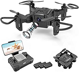 4DRC Mini Drone with Camera for Kids and Beginners, 720P FPV Live Video Camera, Foldable Pocket Quadcopter,3 Battery,Trajectory Flight,3D Flips and Headless Mode,Altitude Hold,Toys Gifts for Boys Girls