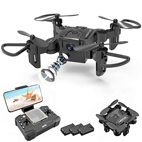 4DRC Mini Drone with Camera for Kids and Beginners, 720P FPV Live Video Camera, Foldable Pocket Quadcopter,3 Battery,Trajectory Flight,3D Flips and Headless Mode,Altitude Hold,Toys Gifts for Boys Girls