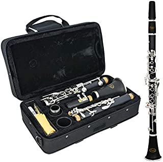 Sonata Student Bb Clarinet with Hard Case, Reed, Cleaning Cloth and Cork Grease