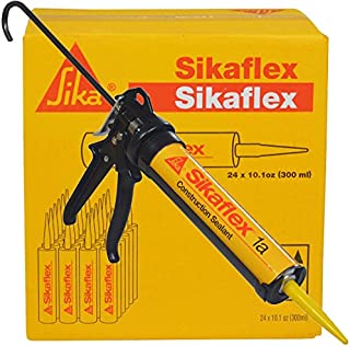 AWF PRO Sikaflex 1a Kit - One Component, Flexible, Non Sag, Polyurethane Concrete and Masonry Sealant for Vertical and Horizontal Surfaces, Sikaflex 1a 10 oz Limestone (24), AWF 2000 Caulk Gun (1)