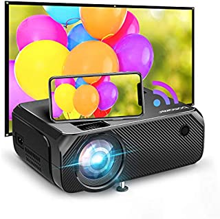 Bomaker 2021 Upgraded Native HD WiFi Mini Projector, Native 1280x720P and 300 Inch Picture, Wireless Portable Outdoor Movie & Gaming WiFi Projector, for TV Stick, Laptop, PS4, iPhone, Android