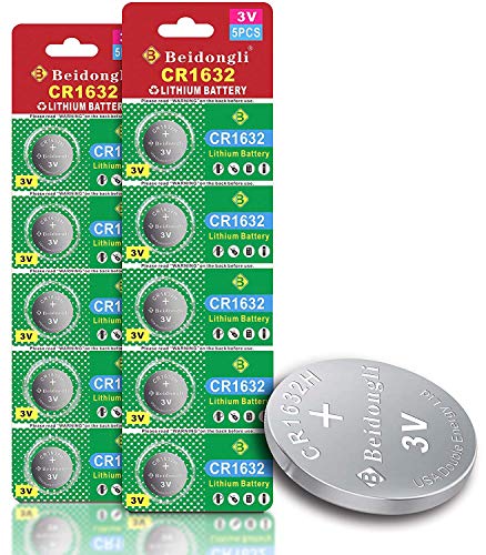 CR1632 3 Volt Lithium Coin Cell Battery (10 Batteries)5-Years Warranty