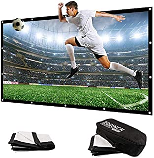 NIERBO 200 Inch Large Huge Projector Screen Big 16:9 3D Portable Movie Screen of Canvas Material Folding Projection Screen HD for Outdoor Indoor Home Theater Church with a Black Projector Bag