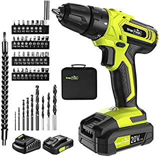 Cordless Drill - 20V Cordless Drill with Battery & Charger, Impact Drill Set for Home, Power Drill Driver with Infinitely Variable Speed Control, Electric Drill Combo Kit (Battery & Charger Included)