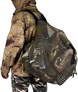 Funmaker Hunting Bags Mesh 1-Pack Duck Decoy Bag for Goose Turkey Hunting Waterfowl Backpack, Army Green Decoys Bag with 2 Shoulder Straps