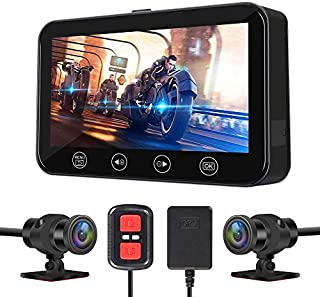 VSYSTO Motorcycle Recording Dash cam Dual Front & Rear 1080P Backup Camera with GPS WiFi 150° Wide fish eye camera TPMS Tire Pressure Monitor System