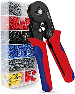 Ferrules Crimping Tool Kit, Wieprima Crimping Tool Plier Tool Kit Set Wire 1200PCS Wire Terminals Crimping Connectors Wire End Ferrules