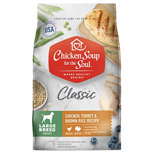 Chicken Soup for the Soul Pet Food - Large Breed Adult Dog FoodSoy Free, Corn Free, Wheat Free | Dry Dog Food Made with Real Ingredients No Artificial Flavors or Preservatives