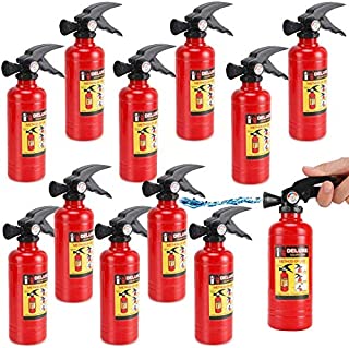 7 Inch Fire Extinguisher Squirt Toys - 12 Pack - Firefighter Water Guns with Realistic Design - Fun Fireman Squirters for Kids Party Favors