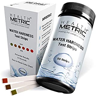 Pro Water Hardness Test Kit - Quick and Easy Hard Water Test Strips for Water Softener Dishwasher Well Spa and Pool Water | 50 Tester Strips at 0-425 ppm | Calcium and Magnesium Total Hardness