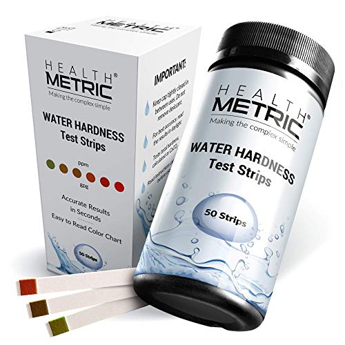 Pro Water Hardness Test Kit - Quick and Easy Hard Water Test Strips for Water Softener Dishwasher Well Spa and Pool Water | 50 Tester Strips at 0-425 ppm | Calcium and Magnesium Total Hardness