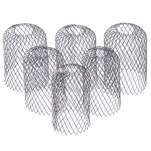 6 Pack Stainless Steel - Gutter Guard 3 Inch Expandable Filter Strainer. Stops Blockage from Leaves and Debris