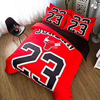 FAIRY KAARI New 3D Print Basketball Duvet Cover Student Kids Basketball Bedding Set 3PC Boys and Teenagers Bed Set1Duvet Cover,2Pillowcases,Twin Full Queen King Size