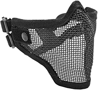 Tactical Crusader 2G Airsoft Strike Steel Half Mask, Black