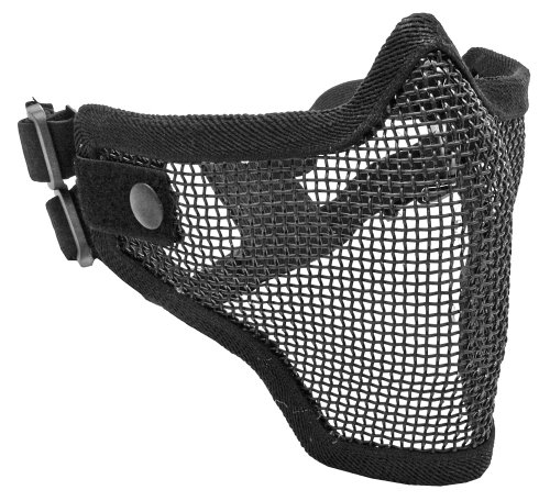 Tactical Crusader 2G Airsoft Strike Steel Half Mask, Black