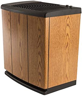 AIRCARE Trim Whole House Console Evaporative Humidifier for 3700 sq. ft, 12 Gallon, Light Oak/Black