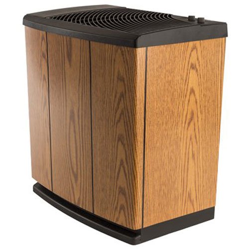 AIRCARE Trim Whole House Console Evaporative Humidifier for 3700 sq. ft, 12 Gallon, Light Oak/Black