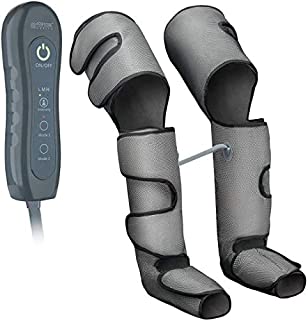 Air Compression Leg Massager for Circulation & Relaxation for Home Use - Massage Legs, Calf, Foot, Thighs  Battery Powered SCD Boot for Restless Leg, Muscle Pain with Controller (No Knee Sleeve)