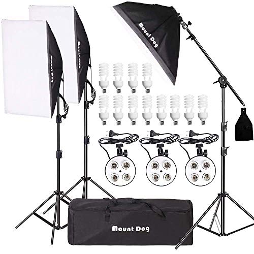 MOUNTDOG 2400W Softbox Photography Lighting Kit 20