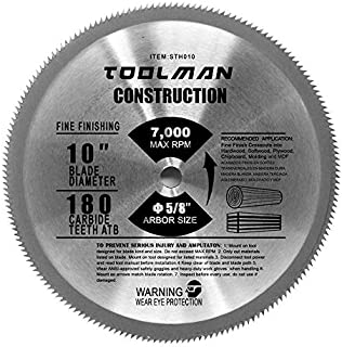 Toolman-Premium Multifunctional Carbide-Tipped Circular Saw Blade Universal Fit 10