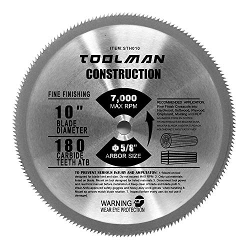 Toolman-Premium Multifunctional Carbide-Tipped Circular Saw Blade Universal Fit 10