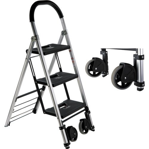 Pearstone PSL3S 3-Step HD Photographers Ladder with Wheels