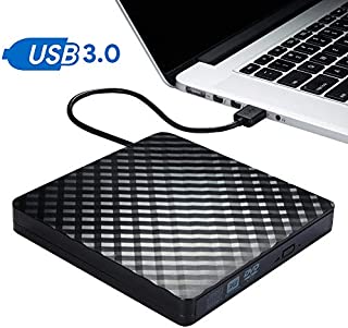 External CD Drive, USB 3.0 Slim External CD DVD ROM Drive Writer Reader Burner, DORISO 100% New Core High Speed Data Transfer External DVD Drive for Laptop Mac PC MacOSX Notebook Vista Windows7/8/10