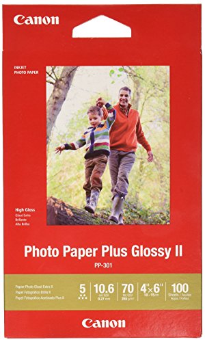 Canon Photo Paper Glossy 4 x 6 Inches, PP-301, 100 Sheets