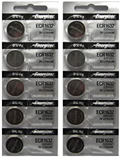 Energizer CR1632 3 Volt Lithium Coin Battery 10 Pack (2 packs of 5)