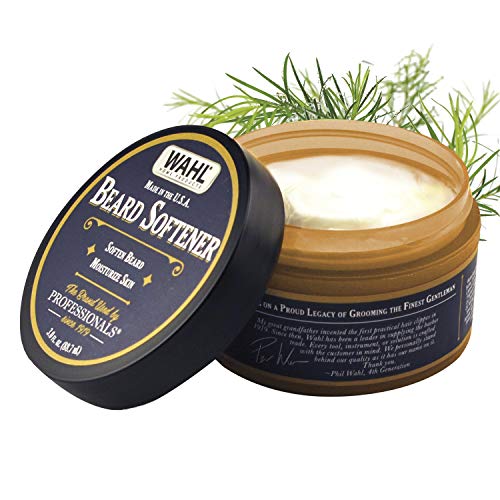 Wahl, Beard Creme for Softening Moisturizing Conditioning Facial Hair Essential Oils for Mens Grooming with Manuka Oil Meadowfoam Seed Oil Clove Oil Moringa Oil , Blue, Tea Tree, 3 Fl Oz