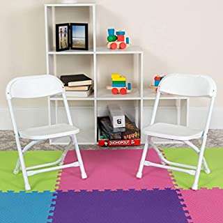 Flash Furniture 10 Pack Kids White Plastic Folding Chair