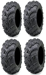 Full set of Maxxis Zilla 28x10-12 and 28x12-12 ATV Mud Tires (4)
