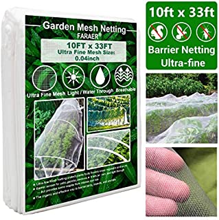 Garden Netting, Plant Covers 10x33 Ft Ultra Fine Mesh Protection Netting for Vegetable Plants Fruits Flowers Crops Greenhouse Row Cover Raised Bed Barrier Screen Birds Animals Protection Net Cover