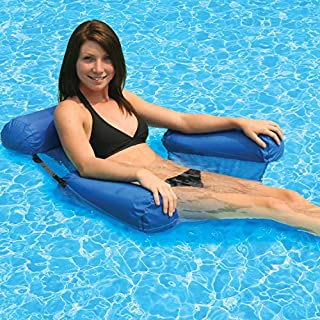 Poolmaster Water Chair Inflatable Swimming Pool Float Lounge, Blue, (Model: 70742)