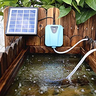 Adeeing Solar Powered Oxygen Air Pump for Aquarium Fish Tank Water Oxygenator Pond Aerator Airpump