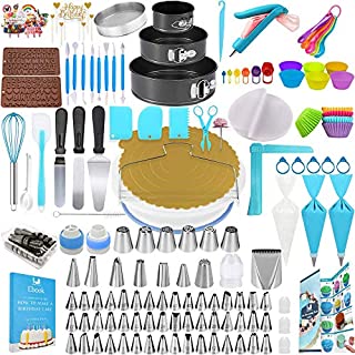 Cake Decorating Tools 512 pcs Cake Decorating Kit with Cake Turntable Cake Decorating Supplies with Frosting Tips and Bags 102 Icing Piping Bags and Tips Set Cake with 62 Piping Tips Other Cake Tools