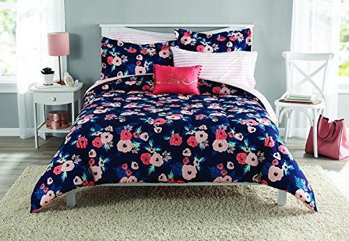 Mainstays Garden Floral Bed in a Bag Bedding Set, Full Size Comforter Set